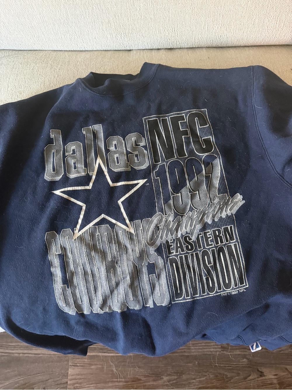 Dallas Cowboys 1992 NFC Eastern Division Champion Navy Sweatshirt